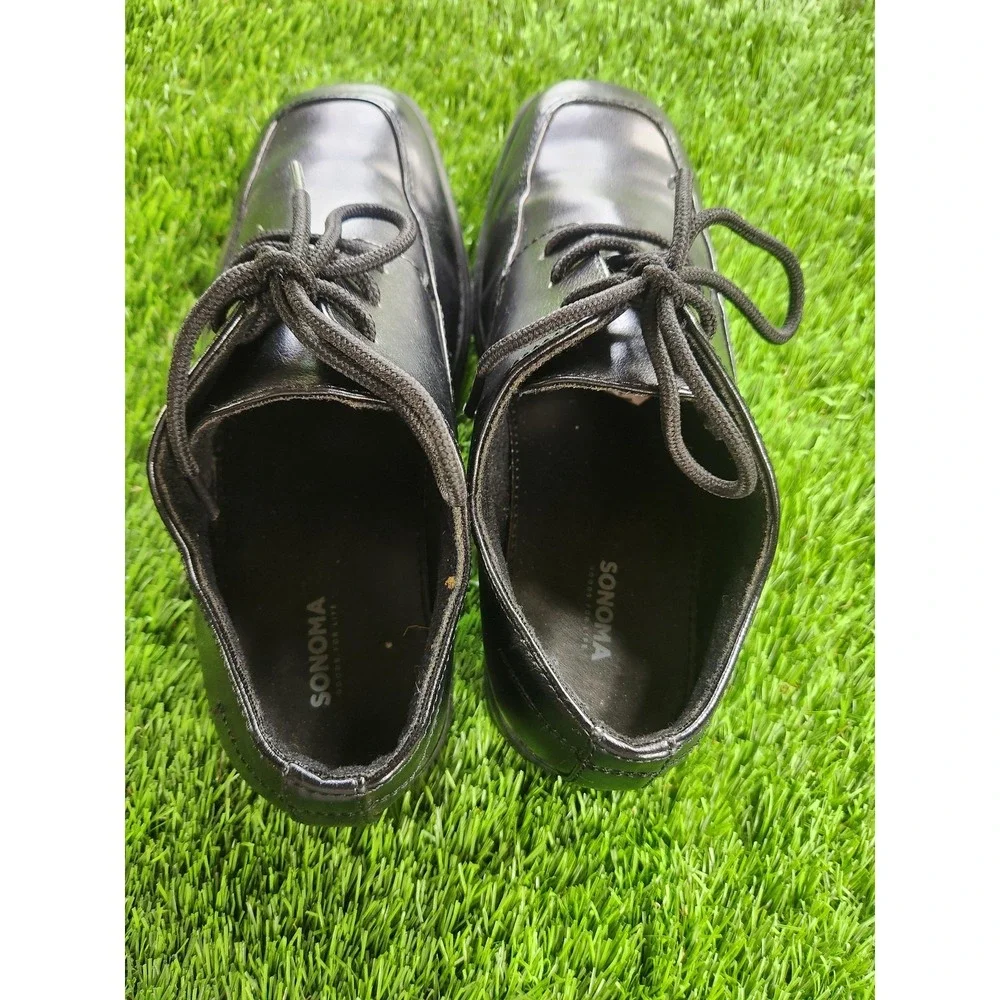 Sonoma Goods For Life‎ Shoes Boys Size 6 Black Dress Oxford Square Toe Lace Up